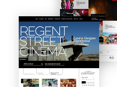 Regent Street Cinema cinema clean desktop homepage london responsive ticketing ui ux web web design website white