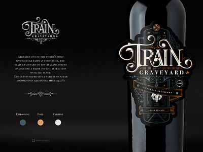 Train Graveyard - Wine Label Design branding graphic design illustration label label design lettering logo logo design packaging