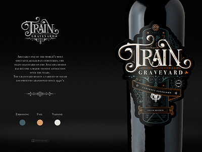 Train Graveyard - Wine Label Design