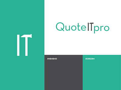 Quote IT Pro Logo Design branding design graphic design logo