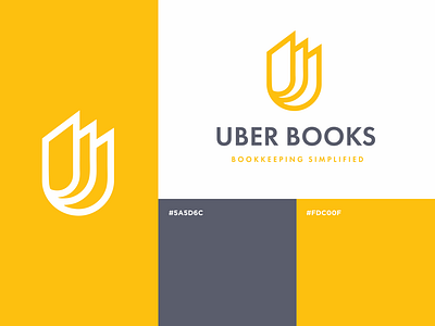 Uber Books Logo Design