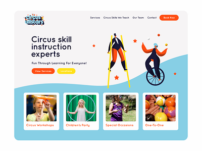 Circus Allstars Website Design design graphic design webpage website