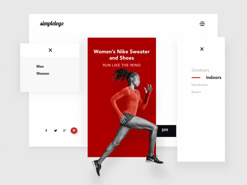 🔥Responsive animated re-bound cards interaction landing page menu mobile photoshop portfolio responsive solid colors ui ux website