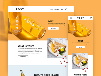 TÖST - Responsive UI Design adobe adobe xd beverage brand branding design digital design digital designer drink graphic design responsive ui uidesign uiux uiux design user interface ux web webdesign