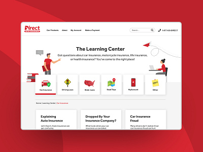 'The Learning Center' for Direct Auto Insurance