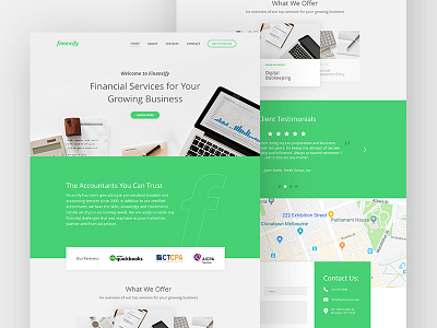 Financify 💰 | Branding & UI Design accounting adobe xd brand branding design designer digital design finance graphic design identity landing page logo logo deisgn typography ui ui design ux web web design website