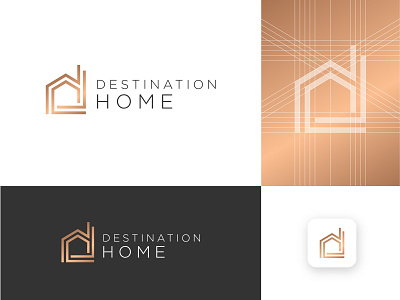 Destination Home 🏠 app brand brand identity branding design designer digital design digital designer graphic design icon identity illustrator logo logodesign logogrid logos logotype real estate typography vector