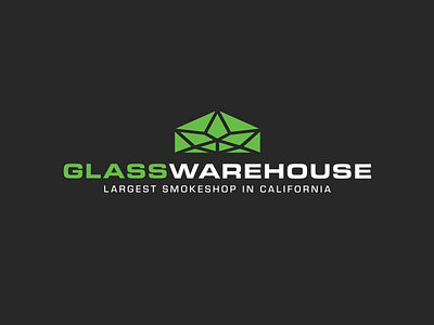 Glass Warehouse brand branding california design designer digital design digital designer glass graphic design headshop icon identity logo logo deisgn smoke smokeshop type typography vector warehouse