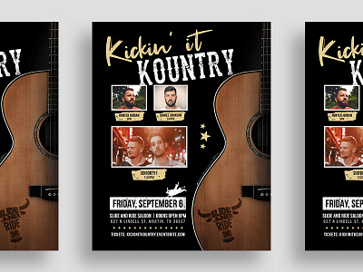 Kickin' it Kountry Flyer Design 🤠 advertisement artist bar country country music design event event flyer flyer flyer design graphic graphic design graphics guitar illustration poster saloon singer tennessee typography