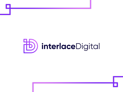 Interlace Digital Logo Design agency brand branding creative design digital digital design digital designer gradient graphic design icon identity interlace line linework logo logo design typography vector