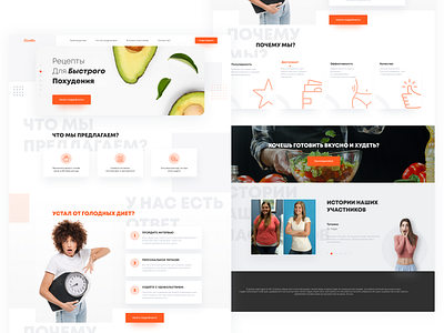 Diet Landing page design minimal ui ux web