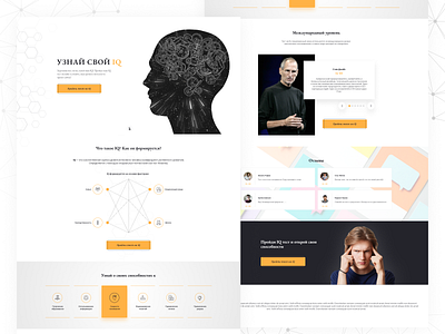 Test IQ Landing page design minimal ui ux web website