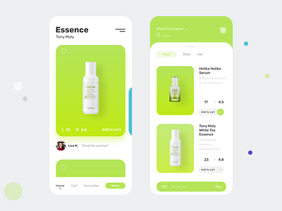 Cosmetics store app app design icon ios iphone menu mobile ui ux web