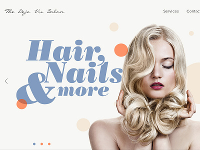 The Deja Vu Salon 1 page beauty hair salon web web design