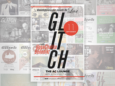 Last Glitch Flyer flyer glitch party poster print show typography
