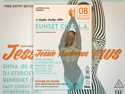 Jessie Andrews Party Flyer flyer jessie andrews party poster print show typography