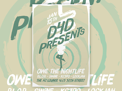 D4D Presents #03 d4d flyer grunge party poster vector