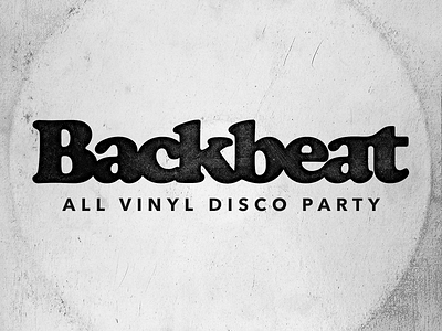 Backbeat Logo cooper black disco event logo party texture type vinyl