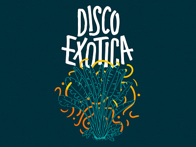 Disco Exotica - Travelers Palm exotic flyer illustration palm palm tree party poster vector