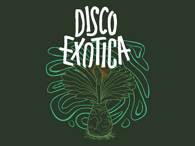 Disco Exotica - Boophane Haemanthoides exotic exotic plants illustraion plants poster vector