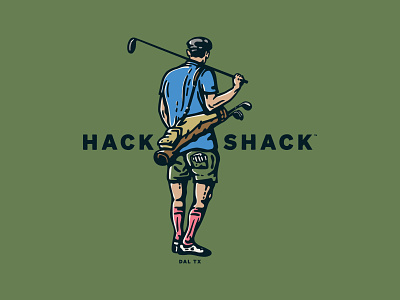 Hack Shack Logo brand branding design golf golf logo graphic design illustration logo logodesign logotype typography