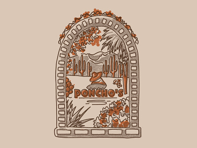Poncho's Illustration brand branding design graphic design illustration logodesign logotype mexican mexican food phoenix phoenix design restaurant restaurant design typography