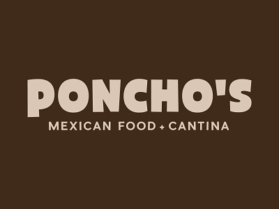 Poncho's Logo brand branding design graphic design hand drawn hand lettered illustration logo logodesign logotype mexican food typography