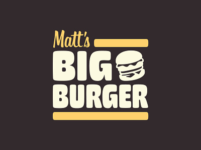 Matt's Big Burger Concept brand branding burger design graphic design illustration logo logodesign logotype restaurant typography