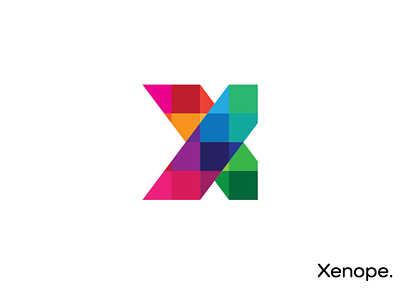 Xenope Colorful Logo graphic design logo