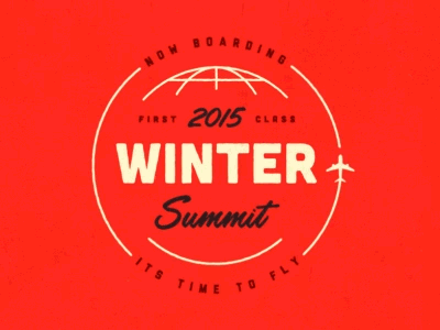 Winter Summit animation branding identity logo logotype vintage