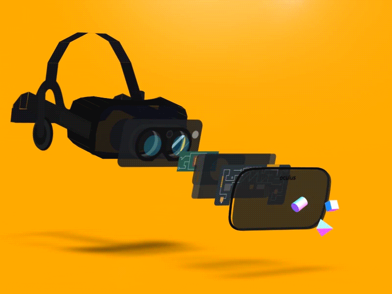 Oculus rifty 2d 3d after effects animation breakout motherboard motion oculus oculus rift virtual reality vr
