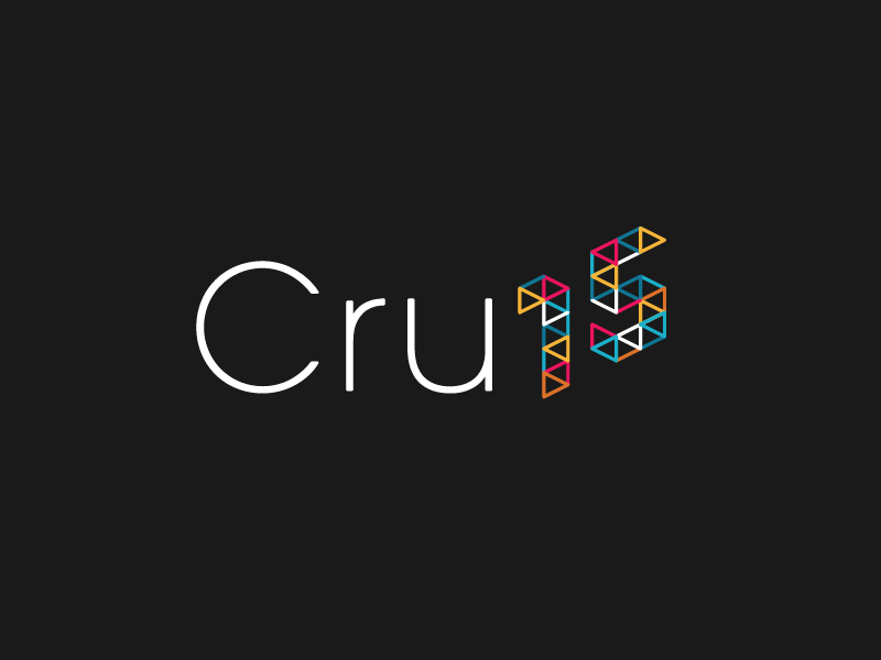 Cru15 Conference branding conference design logo mosaic triangles