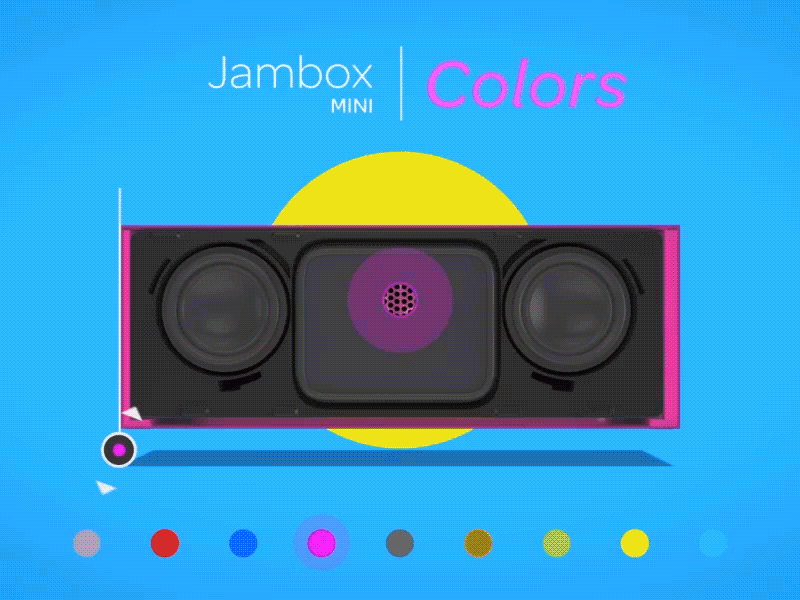 Jambox Mini 2d 3d animation bluetooth colors gif jambox motion speaker