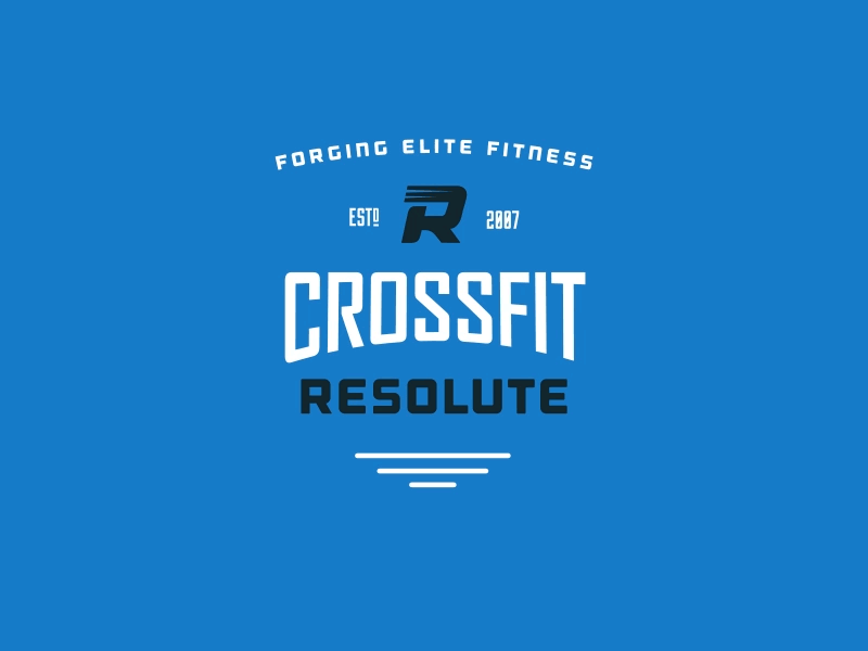 Crossfit Gym badge blue branding crossfit fitness logo logodesign r workout