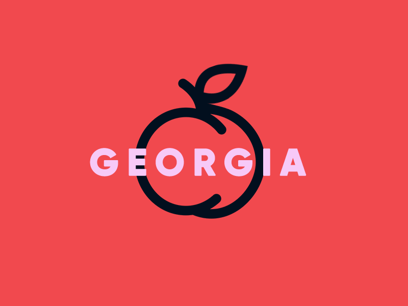 A T L . G A animation atlanta georgia motion peach vector