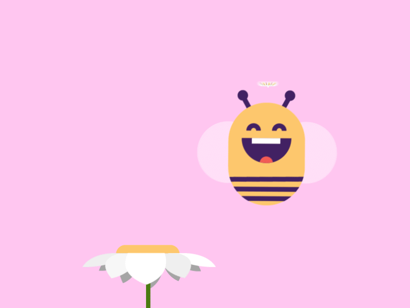 Spring Time! animation app bee buzz character flower honey pollen spring
