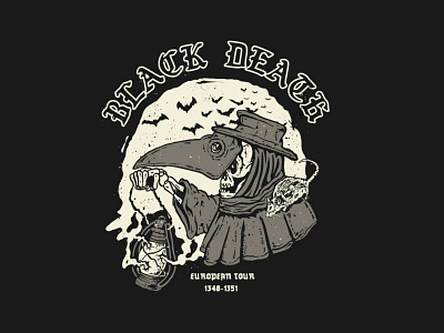 black death black death clasic dark edgy funny graphic design hipster plague plague doctor rat tshirt design vector vintage
