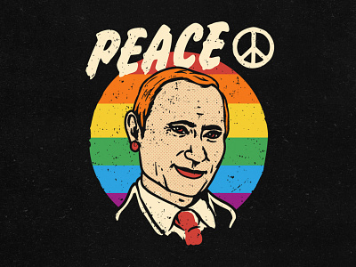 Peace activism clasic democracy funny graphic design hipster illustration lgbtq politics putin retro tshirt design vintage