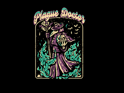 Plague Doctor apparel clasic clothing colorful design funny graphic design hipster illustration plague doctor retro tshirt design