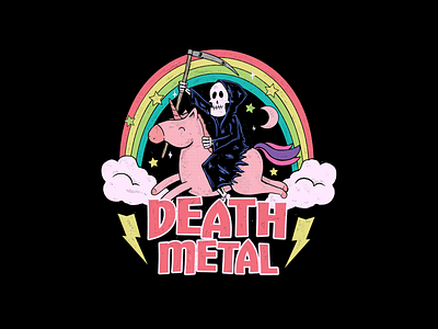 Death Metal 70s apparel clasic clothing death metal edgy funny graphic design hipster illustration retro rock sarcastic skull tshirt design vintage