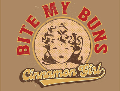 Vintage-style t-shirt design for Cinnamon Girl clasic design graphic design illustration retro tshirt design vintage