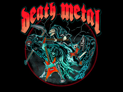 Death Metal Nighthaunt Faction Warhammer 40,000 clasic death metal game illustration nighthaunt retro rocker rocker merch tshirt design vintage tshirt