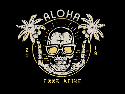 Look Alive aloha apparel design beach branding clasic design drawing funny graphic design grunge hipster illustration merchandise modern retro skull tee tshirt design vector vintage