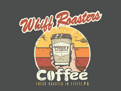 Whiff Roasters apparel coffee coffeemaker funny hipster retro tshirt vintage