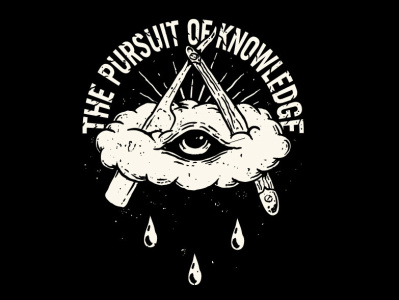The pursuit of knowledge compas design esoteric hipster knowledge mason masonry t shirt tattoo tomieo vintage