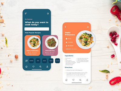 Recipe App UI app app design cook cooking dashboard dashboard ui food graphic design graphic design interface mobile mobile design mobile ui modern recipes ui ui design ux