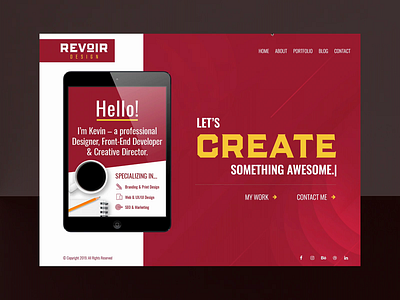 Revoir Design Website UX/UI branding clean design modern portfolio site responsive design typography ui ux web web design web development wordpress