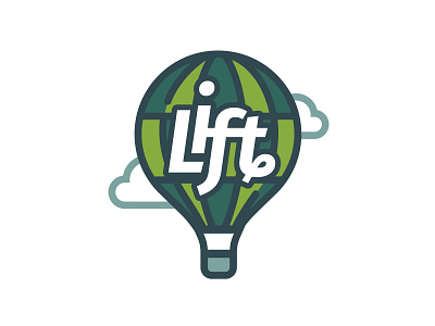 Lift balloon branding clouds dailylogochallenge design graphic design hot air balloon icon illustration lift logo sky typography vector