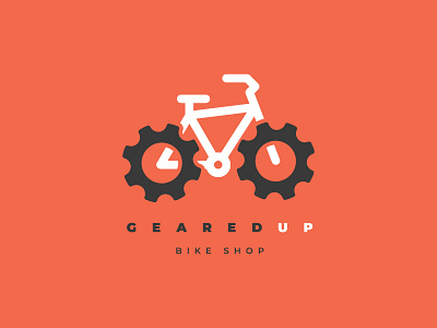 Geared UP bicycle bicycle shop bike bike logo bike shop branding daily design daily logo dailylogochallenge gears graphic design logo logo design simple design simple logo simplistic typography