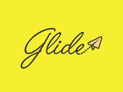 Glide airplane daily design daily logo design dailylogochallenge glide graphic design logo design paper airplane script simple logo simple logo design simplistic type typography